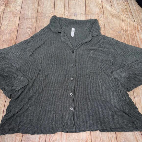 Auden Women's 3X Ribbed Pajama Set - Picture 2 of 4